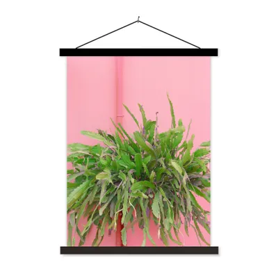 Produktbild von MuchoWow® Textilposter Pflanze - Sommer - Rosa 40x53 cm mit schwarzem Rahmen - Abbildung