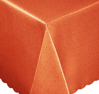 Produktbild von Tischdecke 135x200 cm terracotta eckig Mitteldecke Punkte bügelfrei fleckenabweisend