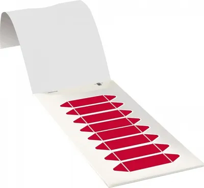 Produktbild von Dreifke® Aufkleber I Rohrleitungsetikett zum Beschriften, rot, Folie, 17x75mm...