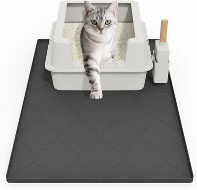 Obrázok produktu pre Podložka pre mačky 86x56 cm, silikónová, vodotesná, protišmyková, pre mačaciu toaletu