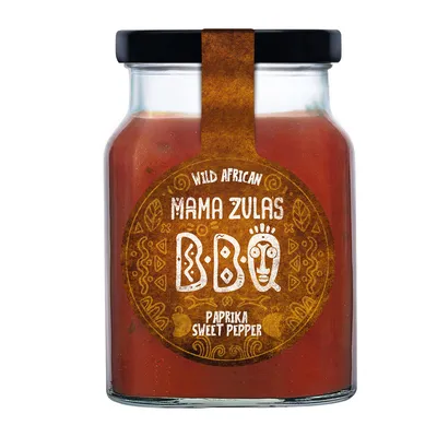 Verpackungsbild Mama Zula Wild African BBQ Paprika Sweet Pepper im Glas 320ml