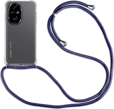 Produktbild von Handykette für Honor 200 Pro Handyhülle mit Band Case Hülle mit Kordel Handy Tasche in Blau