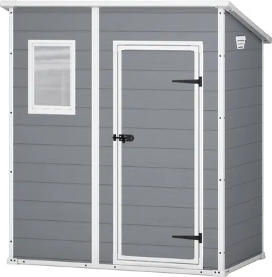 Image de Keter Manor Pent Abri à outils L 183,5 x P 111 x H 200 cm, Couleur gris