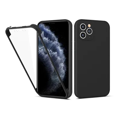 Immagine prodotto di Custodia protettiva per cellulare, compatibile con Apple iPhone 12 e 13, custodia a copertura totale, colore: nero, modello: Apple iPhone 13 Pro Max