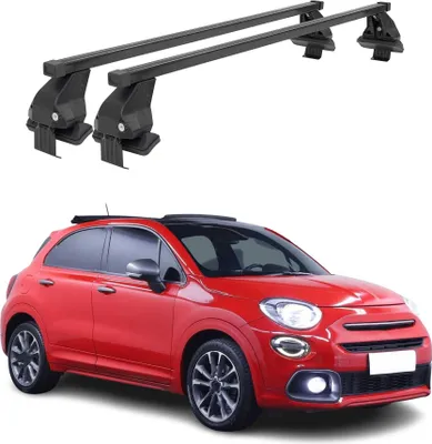 Image de Barres Transversales Menabo pour Fiat 500X 2015-2024 Noir