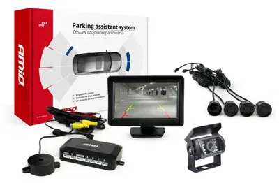 Obrázek produktu pro AMiO Parkovací asistent TFT01 4,3" s kamerou HD-501-IR se 4 senzory, černý