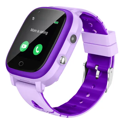 Image de T5 4G Smartwatch pour enfants avec caméra GPS 2 voies voix & vidéo appel SOS pour 4-12 ans anniversaire enfant Lila