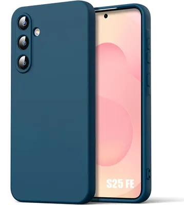 Image de Coque pour Samsung Galaxy S25 FE, Protection Silicone Doux Ultra Slim Anti-Rayures Antichoc Bleu Marine