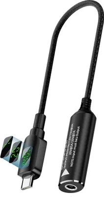 Immagine prodotto di INF Adattatore da 140W DC (7.4x0.6mm) a USB-C con Display Digitale - Cavo Corto
