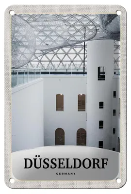 Produktbild von Blechschild Reise 12x18cm Düsseldorf Deutschland Architektur Schild
