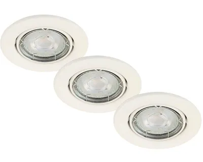 Immagine prodotto di Lampada da incasso a LED Set da 3 dimmerabile orientabile IP23 GU10 Ø8,8cm 5W bianco Briloner