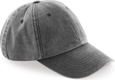 Produktbild von Beechfield B655 | Low Profile Vintage Cap / 6-Panel-Design - Farbe: Vintage Black - Größe: One Size
