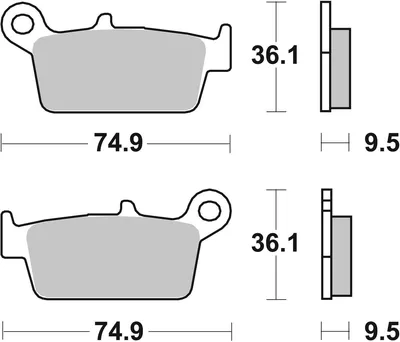 Produktbild von sbs Bremsbeläge Bremsklötze HINTEN 604CS