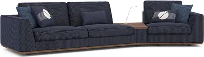 Produktbild von Modern Blau Dreisitzer Sofa Stilvoll Couch Design Möbel Wohnzimmer Neu