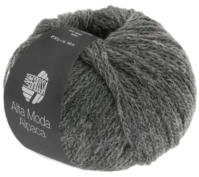 Image de Lana Grossa ALTA MODA ALPACA 50 g de fil noble en baby alpaca très fin 140 m couleur 022 - gris foncé chiné
