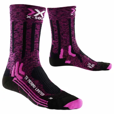 Produktbild von X-SOCKS Trekking Merino Limited, Mittelwadensocken, Schwarz, Pink, Weiblich, 2 Stück(e), Elasthan, Nylon, Polyamid