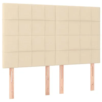 Produktbild von vidaXL Kopfteil Creme 144x5x118/128 cm Stoff
