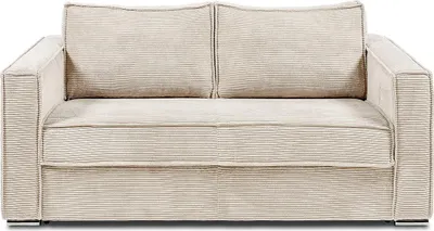 Produktbild von Express 3-Sitzer Schlafsofa aus beigem Kord - LORETO
