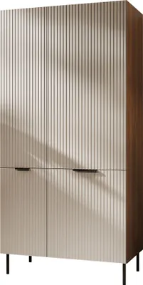 Produktbild von MIRJAN24 Kleiderschrank Almera SR05, Stilvoll Wohnzimmer, Kleiderschrank mit zwei Drehtüren (Farbe: Nuss Warmia / Cashmere)