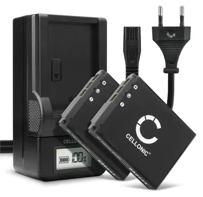 Produktbild von CELLONIC 2x Akku für Kamera Kompatibel mit Sony Cyber-shot DSC-F88, Cyber-shot DSC-G1, Cyber-shot DSC-P100, NP-FR1 - (1000mAh, 3.7V) + Ladegerät