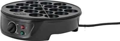 Zdjęcie produktu dla Takoyaki, 18-otworowa konstrukcja, nieprzywierająca powierzchnia, moc 750 W, czarny