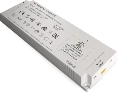 Produktbild von LED Konverter 100-240 V/AC 24V DC L.210mm 90 W weiß glatt