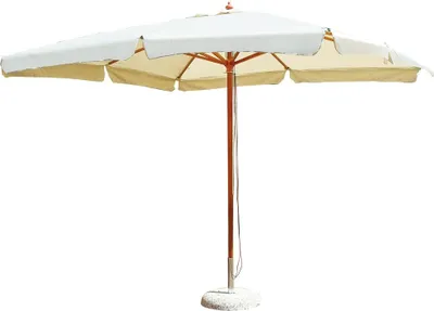 Produktbild von Rechteckiger Holz-Sonnenschirm 3x4 ecru windfest Olushe