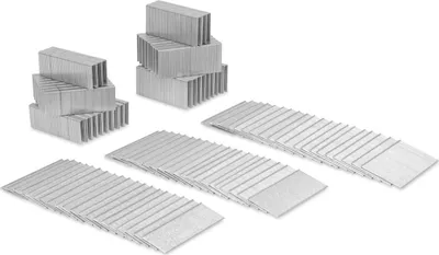 Produktbild von Vonroc Klammern und Nägel – Set mit 5000 Stück - 20-25-32 mm - Für elektrische Klammer-/Nagelpistolen – Universeller Standard – Kompatibel mit VONROC SG503DC