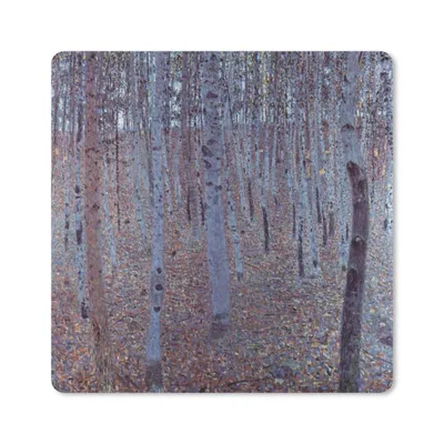 Produktbild von MuchoWow® Mauspad Mousepad Buchenhain - Gemälde von Gustav Klimt 30x30 cm - Mousepads - Maus Mat - Pad - Mausunterlage - Gaming
