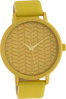 Produktbild von Oozoo Damen Armbanduhr gelb Analog Timepieces Lederarmband D2UOC10655