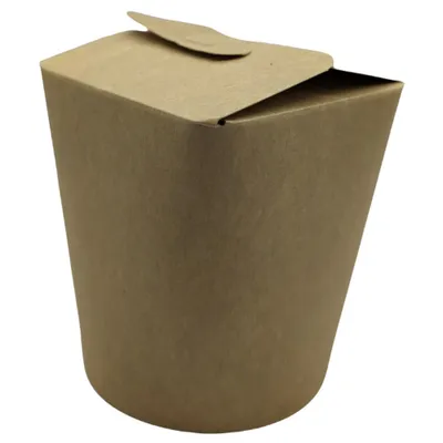 Produktbild von 50 Braune Faltboxen Asiaboxen Ø 80-85 x 95 mm 500ml Dönerboxen Pommesboxen