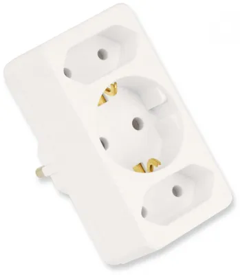 Immagine prodotto di AS Schwabe Spina adattatore per contatti Euro e di terra, bianco