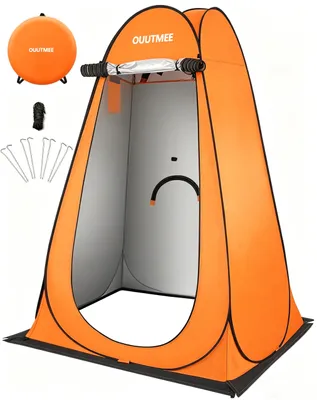Produktbild von Duschzelt, Campingtoilet, tragbare Umkleidekabine – Faltbar – Mit Aufbewahrungstasche – Schwarz – Für Camping und Strand