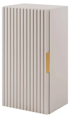 Produktbild von Badezimmer-Hängeschrank Halbhochschrank, Kaschmir, Griffe Gold, 35 x 27 x 68 cm