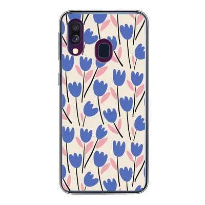 Produktbild von MuchoWow® Handyhülle Schutzhülle Hülle für Samsung Galaxy A40 Blume - Muster - Tulpe Silikon Softcase Handy Hülle - Handy-Tasche