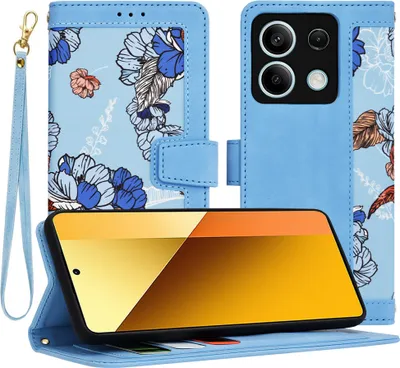 Produktbild von Techsuit FlipCraft Book Wallet Klapphülle mit Kabel für Xiaomi Redmi Note 13 5G - Vibrant Blue