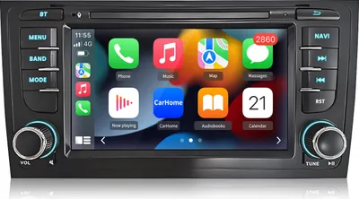 Image de autoradio 7 pouces Andriod 13 avec Carplay Andriod Auto WIFI GPS pour Audi A6 2008-2012 RDS DSP DAB Car Radio Navi BT SWC RDS 2+32GB