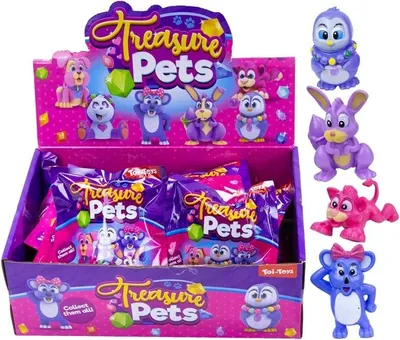 Immagine prodotto di 1 x Toi-Toys Animale del tesoro in busta a sorpresaBorsa a tracolla 10x11,5cm Animale del tesoro a sorpresa 5,5cm