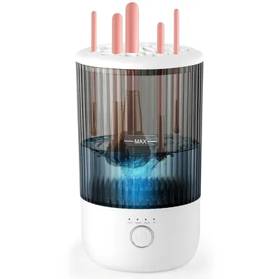 Produktbild von Kabelloser Make-up Brush Cleaner mit 1800mAh Akku,3 Zeitstufen,UV Licht Desinfektion,automatische Rotation,schnelle und hygienische Pinselreinigung