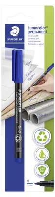 Produktbild von STAEDTLER Lumocolor 317 permanent-Universalstift M (1.0mm) Blisterkarte, blau