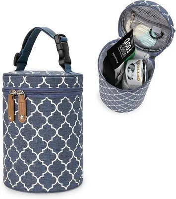 Produktbild von Isolierter Babyflaschenrucksack - 14*19cm - Blauer, geisolierter Babyflaschenrucksack für Reisen, Camping und tägliches Gebrauch