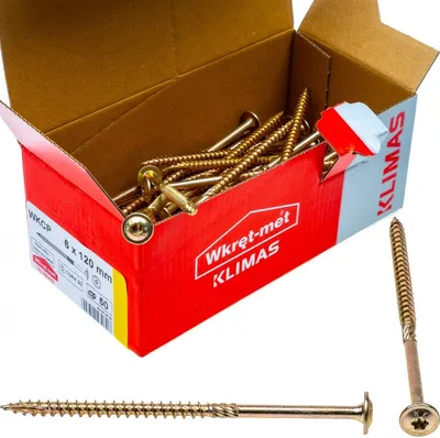 Produktbild von Tellerkopfschrauben WKCP 6x120 mm Torx Holzbauschrauben 100 Stück für Holz