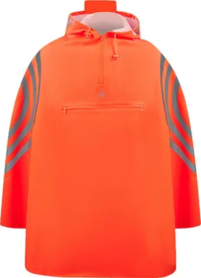 Image de Korntex KXRNP | Rain Poncho Rotterdam reflective Stripe - Couleur : Orange - Taille : L