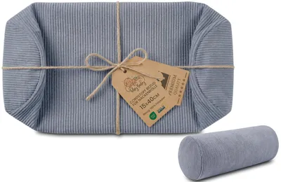 Obrázek produktu pro Povlak na válec pod krk manšestr bez výplně snímatelný 40x16 cm Džínová