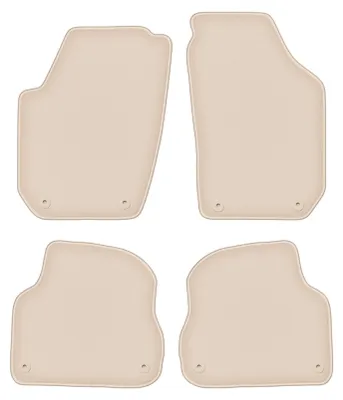 Produktbild von DURBAN Beige Velours-Fußmatten-Set für Skoda Fabia II Schrägheck, Kombi (2007-2014)