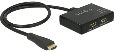 Produktbild von Delock HDMI Splitter - Video-/Audio-Splitter - 2 x HDMI - Desktop