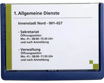 Produktbild von DURABLE Türschild CLICK SIGN A5 quer, 486607 dunkelblau