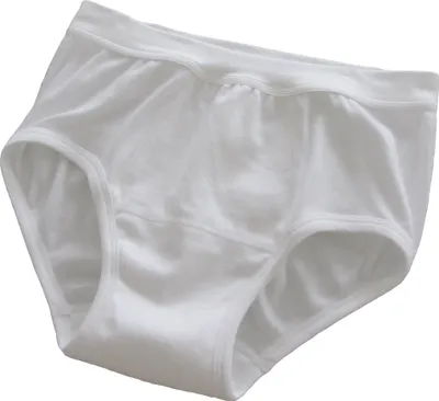 Produktbild von HERMKO 993265 Herren Inkontinenz Slip mit Weichbund aus Baumwolle wasserdicht, Größe:D 5 = EU M, Farbe:weiß