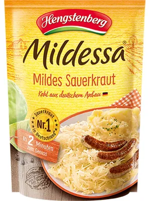 Obrázek produktu pro Hengstenberg Mildessa jemné kysané zelí v praktickém sáčku 400g