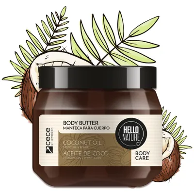 Immagine prodotto di Burro per il corpo Crema per il corpo Olio di cocco spremuto a freddo BIO puro naturale 250ml